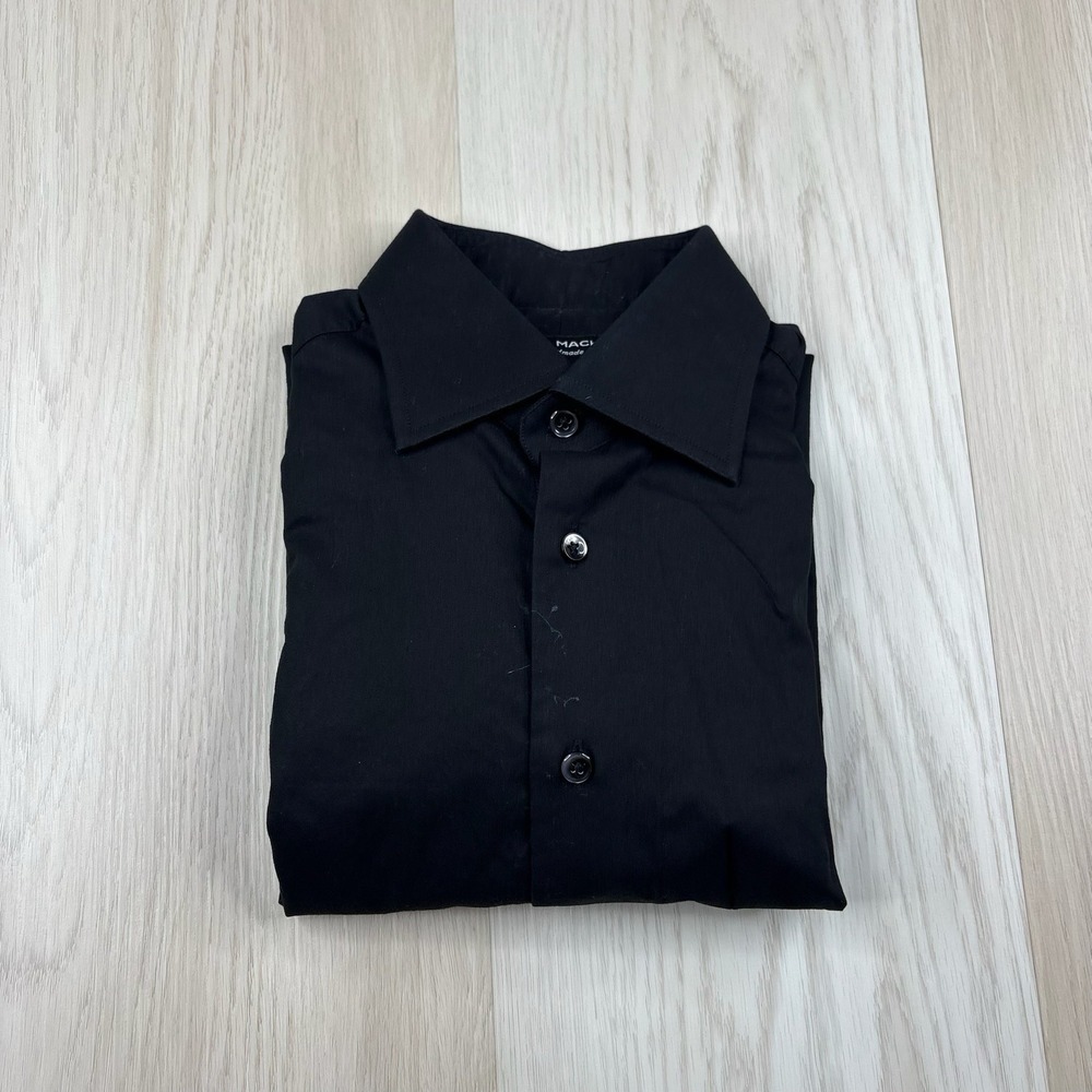 Spier & Mackay Button Down Mens Size 15/34 Extra Slim Handmade Black